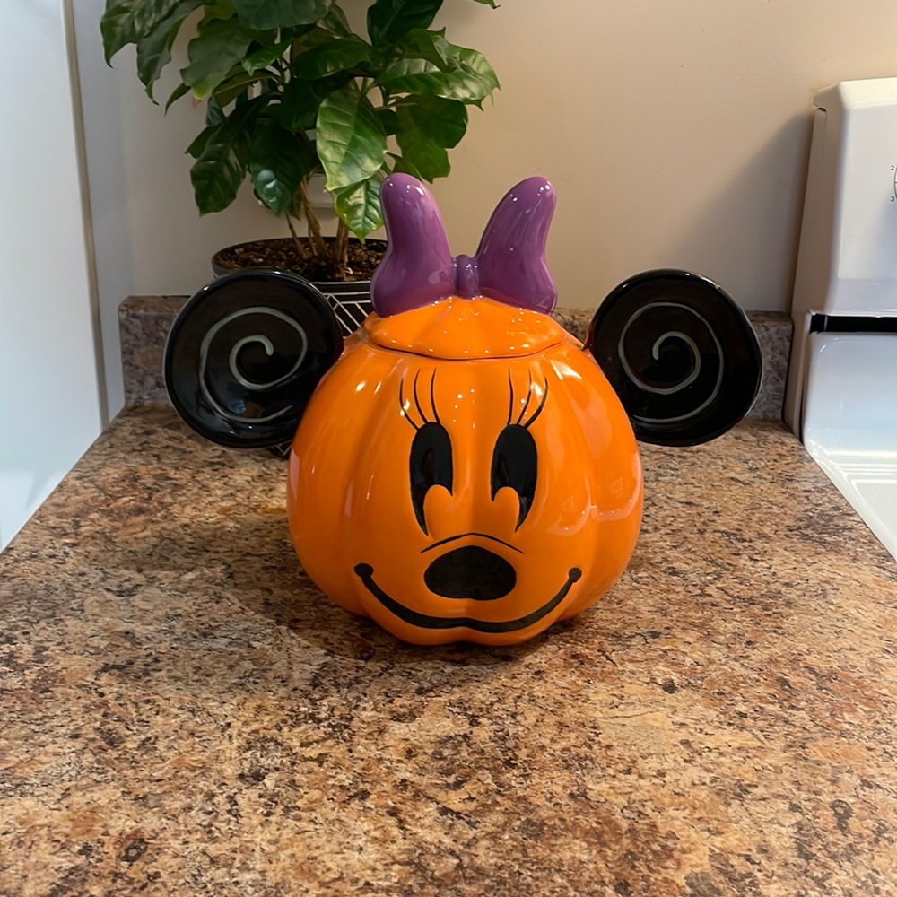 Disney Minnie Mouse Pumpkin Halloween Canister